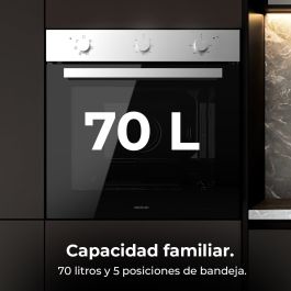 Cecotec Horno Multifunción Bolero Hexa Inox 2800W 70L Temporizador y Vapor