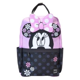 Loungefly Minnie Disney Rock the Dots - Mochila de nylon floral con detalles de apliques y bordados, tirantes ajustables Precio: 42.89000001. SKU: B1C2QGMGZY