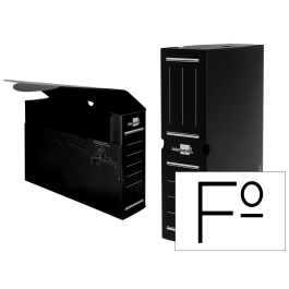 Liderpapel Caja archivo definitivo plástico lomo 100 mm negro 360x100x260 mm Precio: 21.49999995. SKU: B14LFETTFY