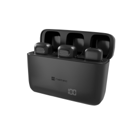 NATEC Hopper Micrófono de Solapa/Corbata Inalámbrico, Negro, con Batería Integrada y 30 Metros de Alcance Precio: 26.49999946. SKU: B1CVLZGZ5Q