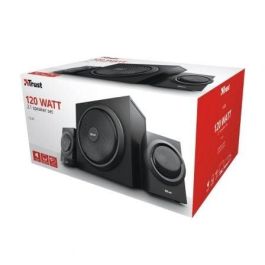 Trust 23696 Yuri Altavoces 2.1 con Subwoofer de madera 5.25", 60W RMS, control de volumen con cable para PC, Portátil Trust 23696 Yuri Altavoces 2.1 con Subwoofer de madera 5.25", 60W RMS, control de volumen con cable para PC, Portátil