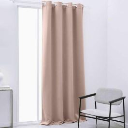 Today Cortina Opaca Lisa Essential con Ojales de Poliéster, Rosa Arena, 140x240 cm – Perfecta para Bloquear la Luz
