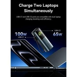 Vention FKFH0 Powerbank 20000mAh 165W PD3.0 PPS USB-C Carga 2 Portátiles simultáneamente Gris con Pantalla TFT