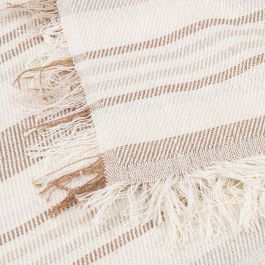 Colcha Rayas Beige-Marrón Algodón 200 X 260 cm