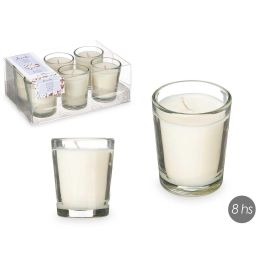 Set 6 Velas Vaso Vidrio Algodon Acorde 16X6CM (12 Unidades)