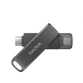 Sandisk iXpand Flash Drive Luxe SDIX70N-128G-GN6NE 128GB Pendrive Dual USB-C Lightning para iPhone, iPad, Mac y Android USB 3.1