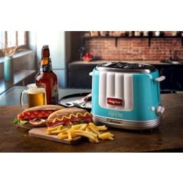Ariete 206/01 Máquina para Hot Dog Party Time, Automática, Caliente, Capacidad 2 Bollos, Color Azul