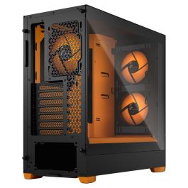 Fractal Design Pop Air RGB Orange Core TG Clear Tint Caja Torre PC con Ventana Cristal Templado y RGB Negro Naranja ATX mATX Mini-ITX