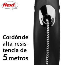 Flexi Correa New Classic S Cordón 5 Metros Negro