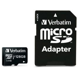 Verbatim Tarjeta Micro SDHC 128GB Clase 10 con Adaptador - Negro