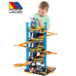 Molto Parking de 5 plantas con lavadero, elevador y rampas para coches, ideal para niños +3 años. Juguete de Plástico 57x56x75 cm