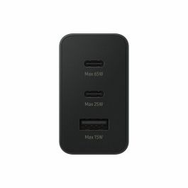 Samsung EP-T6530NBEGEU Cargador de Pared 65W Triple Puerto para Carga Rápida con 2x USB-C y 1x USB-A Negro