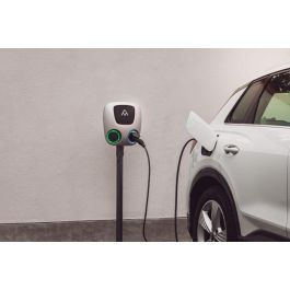 Charge Amps Aura Estación de Carga Doble para 2 Coches Eléctricos 2x22kW 32A Tipo 2 Trifásico WiFi LAN OCPP con RCD-B