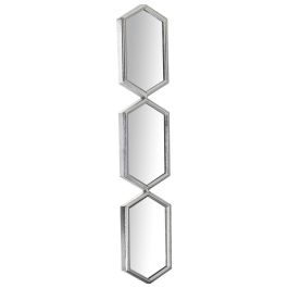 Espejo de pared Alexandra House Living Plateado Metal Geométrico 5 x 16 x 81 cm