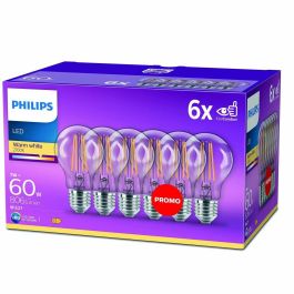 Philips, paquete de 6 Bulb E27 LED transparente de 60W, White White Precio: 26.94999967. SKU: B1BXGGFPPP