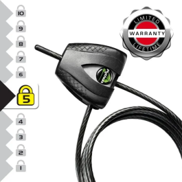 Master Lock 8417EURDPRO Cable Antirrobo Patentado Ajustable de 30 cm a 1.8 m para Exteriores