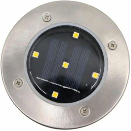 Galix Lote de 3 Focos Solares Empotrados de Acero Inoxidable 0.07W - 5 Lúmenes, 8h Autonomía, 5 LED SMD Blancos