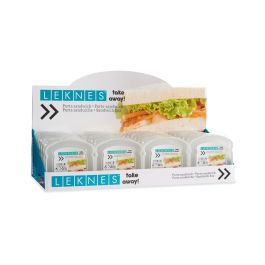 Portasandwich Plastico Transparente Surtidos10Ml Leknes 12X4CM (48 Unidades) Portasandwich Plastico Transparente Surtidos10Ml Leknes 12X4CM (48 Unidades)