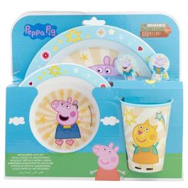 Set de plato, cuenco, vaso, cuchara y tenedor peppa core (apto para microondas) Set de plato, cuenco, vaso, cuchara y tenedor peppa core (apto para microondas)