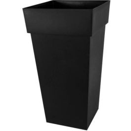 EDA Flowerpot XXL Tuscany - Cuadrado - 43.3 x 43.3 x H 80 cm - 98 L - gris antracita