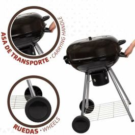 Aktive Barbacoa de carbón redonda con tapa 57x86 cm Aktive Barbacoa de carbón redonda con tapa 57x86 cm