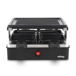 Weasy LUGA40 Raclette y parrilla para 4 personas 600W Placa extraíble