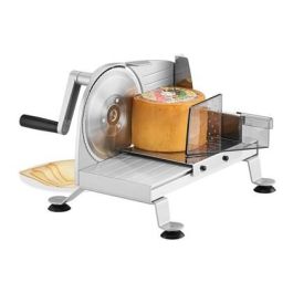 Ritter PODIO-3 Cortafiambres Manual con Hoja Dentada de 17 cm, Base Antideslizante, Acabado Plateado Metálico Ritter PODIO-3 Cortafiambres Manual con Hoja Dentada de 17 cm, Base Antideslizante, Acabado Plateado Metálico
