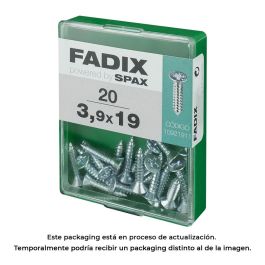 Caja m 20 unid. tornillo rosca chapa cp cinc 3,9x19mm fadix