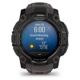 Garmin Instinct 3 AMOLED 50mm Schwarz Reloj Inteligente GPS Unisex con Pantalla AMOLED, 4GB, 10 ATM