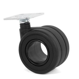 RUEDAS Koo Aro Doble Rueda Giratoria Ø65mm Acabado Negro con Pletina Precio: 3.88999996. SKU: B12QZCZ6ZR