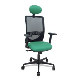 PIQUERAS Y CRESPO Silla Zulema sincro malla negra asiento bali verde esmeralda brazos 2D ruedas 65mm cabecero Precio: 205.89000025. SKU: B1FWZTSDTL