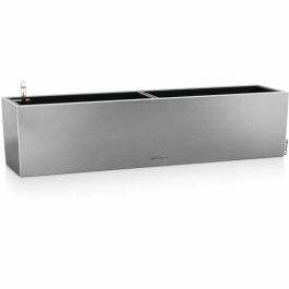 Lechuza LEC4008789117700 Macetero Balconera Steel 80 gris perla satinado