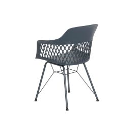 DKD Home Decor Silla Shenglong 3 Scandi Urban Azul Marino 57 x 80.5 x 57 cm PP Metal