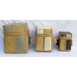 Cesta Balines DKD Home Decor Natural Blanco 33 x 40 x 33 cm Set de 3 Precio: 60.88999994. SKU: S3029044
