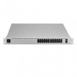 Ubiquiti USW-Pro-24-POE Switch UniFi Gen 2 24 Puertos Gigabit PoE+ 2 SFP+ 10G Layer 3 450W c/RPS Pantalla Táctil