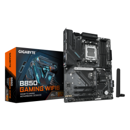 GIGABYTE B850 GAMING WIFI6 Placa Base - Procesadores AMD Ryzen Serie 9000, VRM digital de 6+2+2 fases, hasta 8200MHz DDR5 (OC), 1xPCIe 5.0 + 2xPCIe 4.0 M.2, LAN GbE, WiFi 6, USB 3.2 Gen 2 Precio: 197.4999994. SKU: B1D5VR3WV2