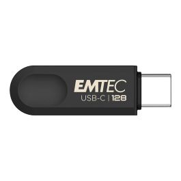 Emtec Stick C280 USB 3.2 Gen 1 Tipo C 128GB, Giratorio Negro