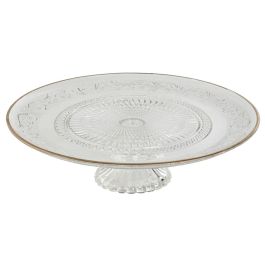 Plato Llano Home ESPRIT Transparente Dorado Cristal 33 x 33 x 9,4 cm Precio: 12.50000059. SKU: B18XWJ7NNP