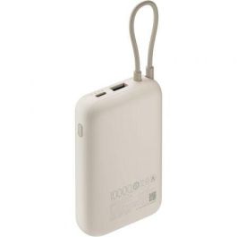Xiaomi BHR9072GL Power Bank 10000mAh con Cable USB-C Integrado, Carga Rápida 22.5W, 3 Puertos, Beige