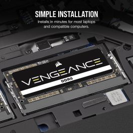 CORSAIR CMSX32GX5M1A5600C48 Vengeance DDR5 SODIMM 32GB (1x32GB) 5600MT/s CL48 Memoria RAM
