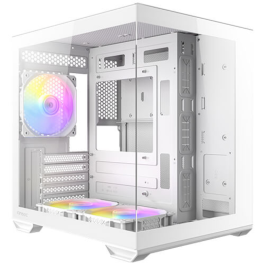 Antec 0-761345-10218-6 Carcasa de Ordenador Mini Tower Blanca Compatible 2.5/3.5" HDD/SSD con 5 Ventiladores Preinstalados