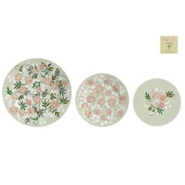 DKD Home Decor Vajilla Tradicional Ivy&daisy 2022 18 Piezas Porcelana Verde Beige 27x27x3 cm Precio: 139.79000046. SKU: S3041081