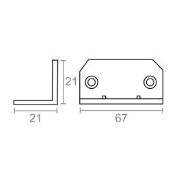 Micel Ángulo Refuerzo AN07 Zincado 21 x 21 x 67 mm Acero