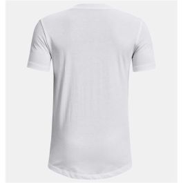 Camiseta de Manga Corta Infantil Under Armour 1374219-100 Blanco