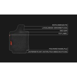 Alfombra De Coche Cm470 4Tlg Negro-Rojo F110858 Alfombra De Coche Cm470 4Tlg Negro-Rojo F110858