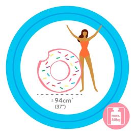 Rueda Hinchable Intex Donut Rosa 107 x 99 x 23 cm (12 Unidades) Rueda Hinchable Intex Donut Rosa 107 x 99 x 23 cm (12 Unidades)