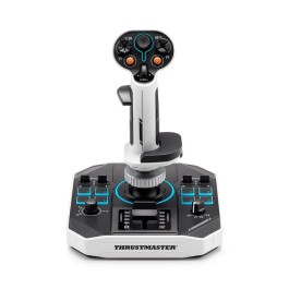 Thrustmaster Sol-R 1 Flightstick Joystick Espacial, 44 Botones, Tecnología HEART de 16 bits, Ambidiestro con Base
