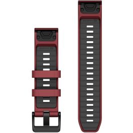 Garmin Correa QuickFit 22mm de Silicona para Reloj Inteligente, Marsala/Grafito