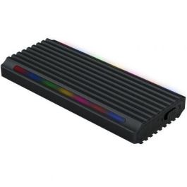 TooQ TQE-2222B Caja Externa SSD M.2 NVMe/NGFF USB 3.1 Gen2 USB-C Sin Tornillos RGB Negro Aluminio