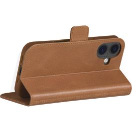 dbramante1928 COPENHAGEN Funda Folio para iPhone 16 de Cuero en Color Bronceado